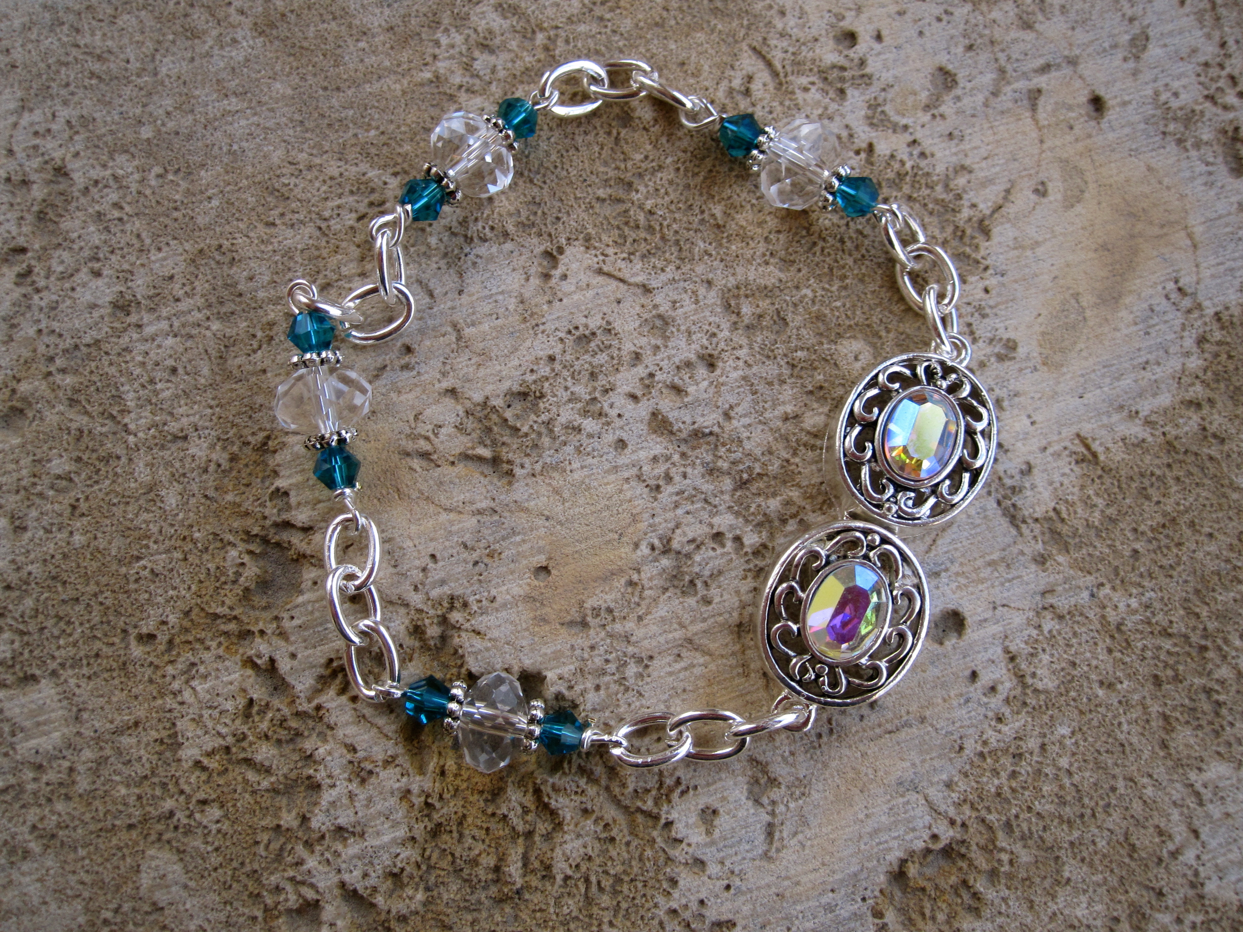 Aqua Crystal Bracelet