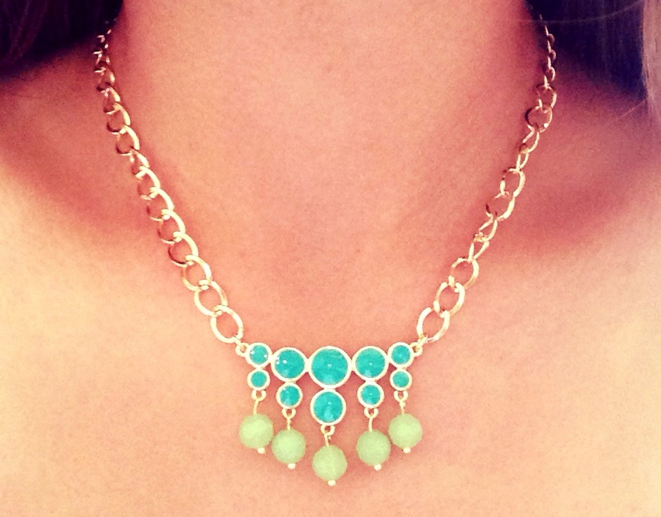 Gold and Blue Necklace