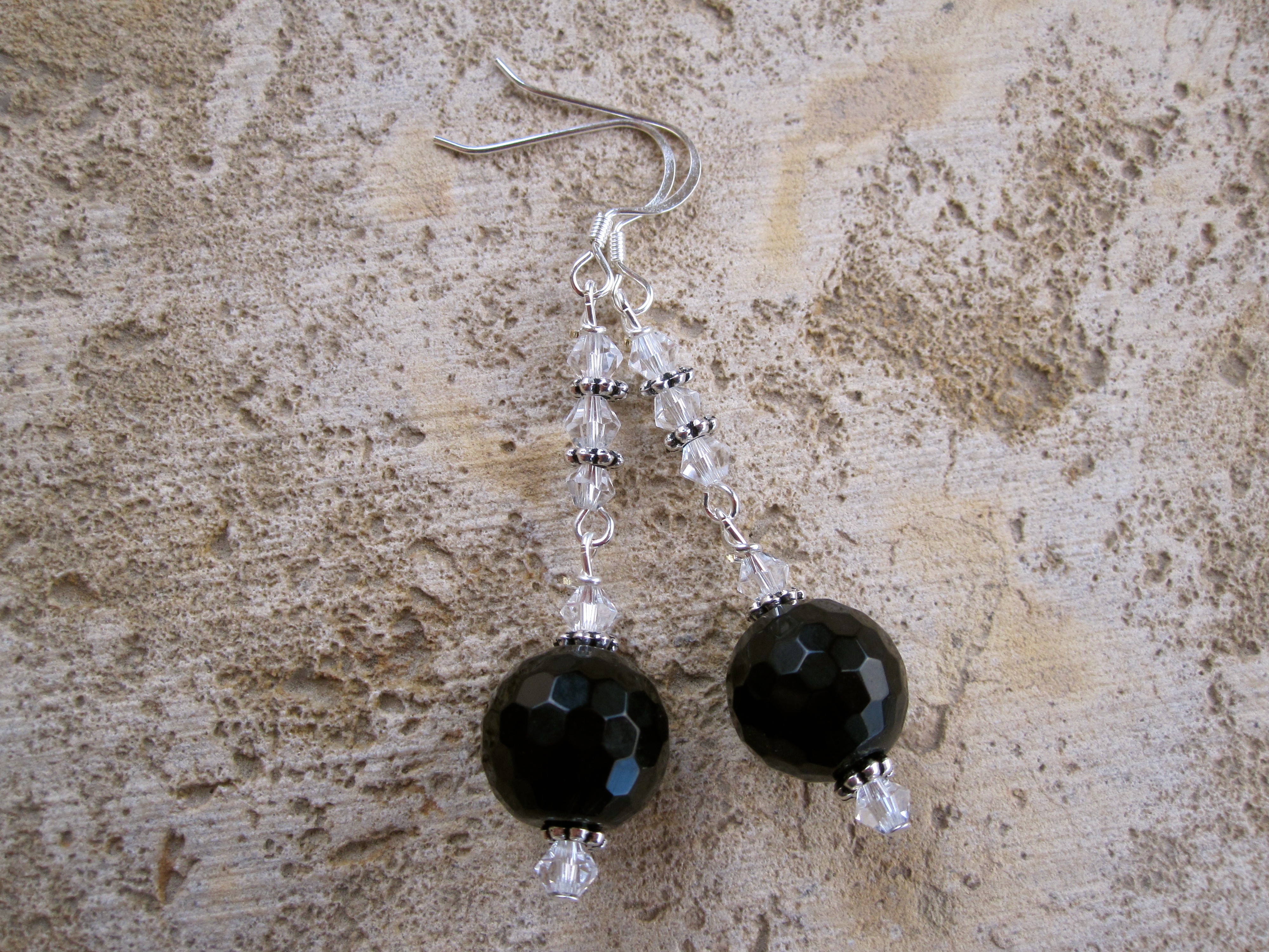 Black Crystal Earrings