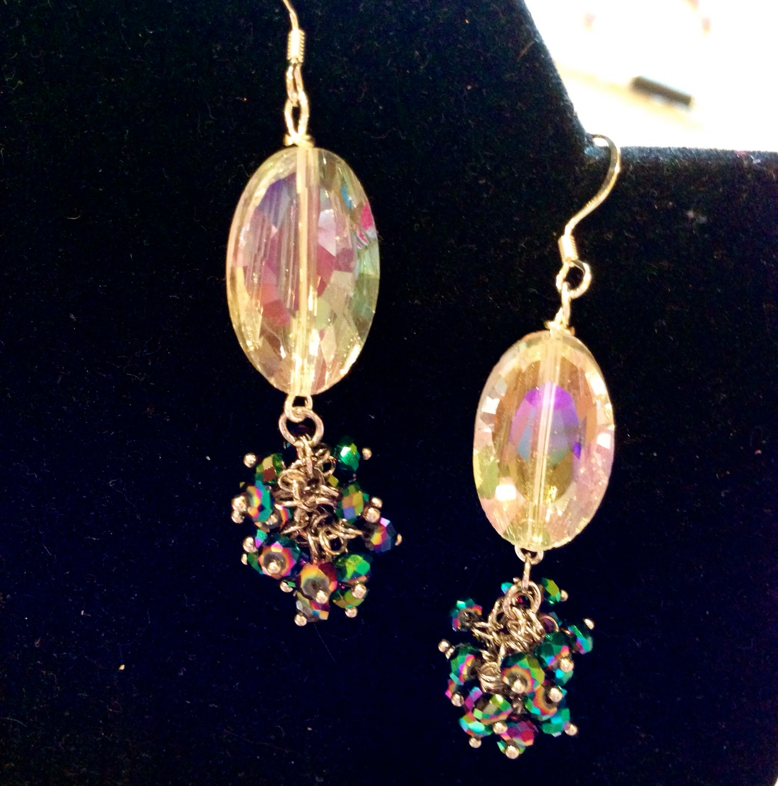 Crystal and Iridescent Earrings
