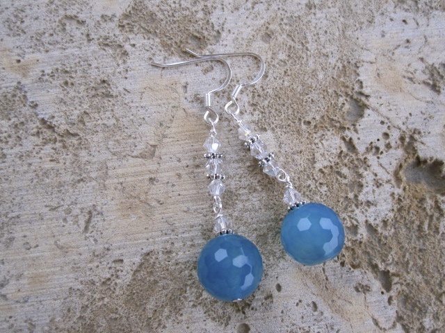 Blue Glass Earrings
