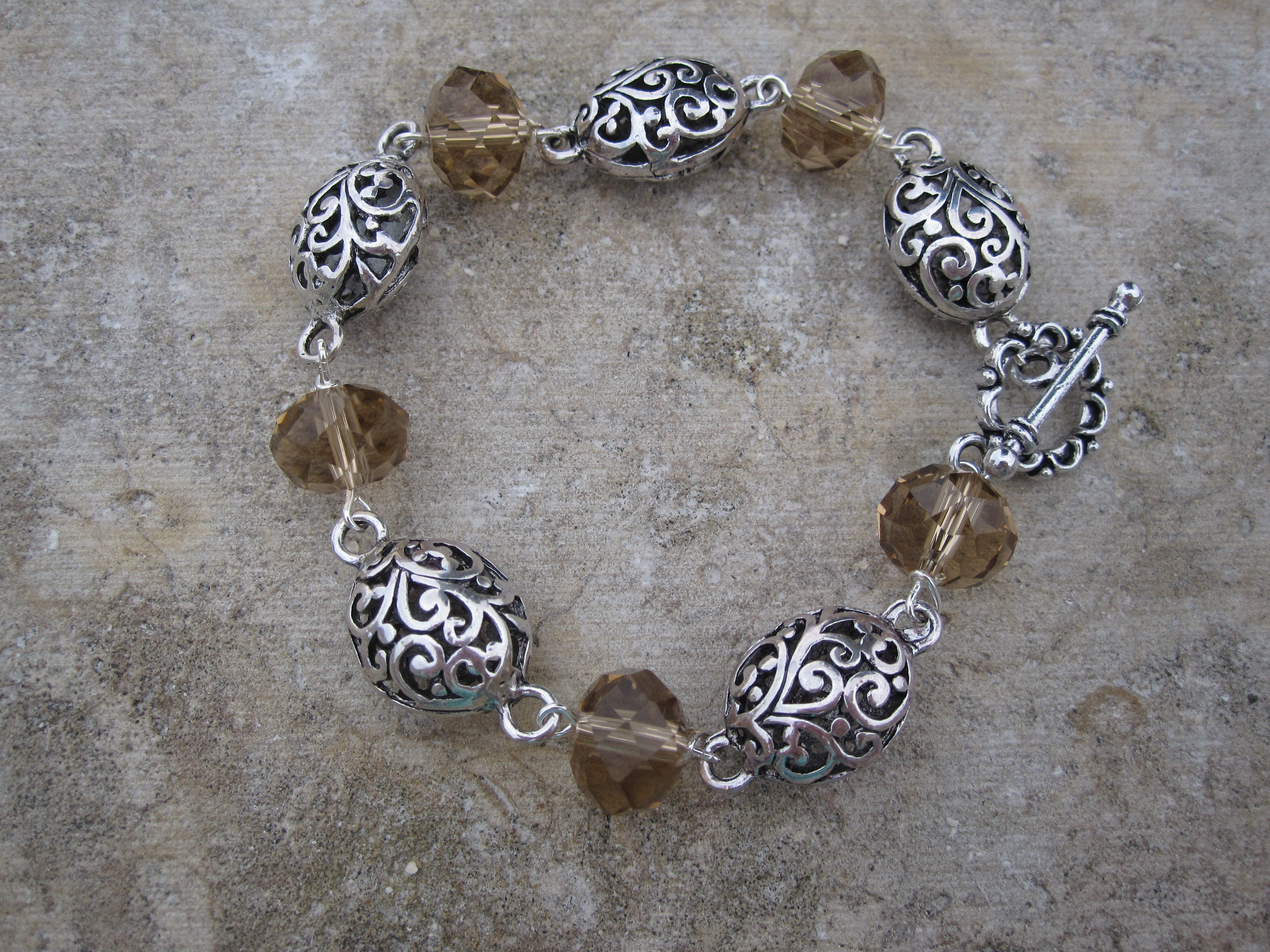 Tan Crystal Bracelet