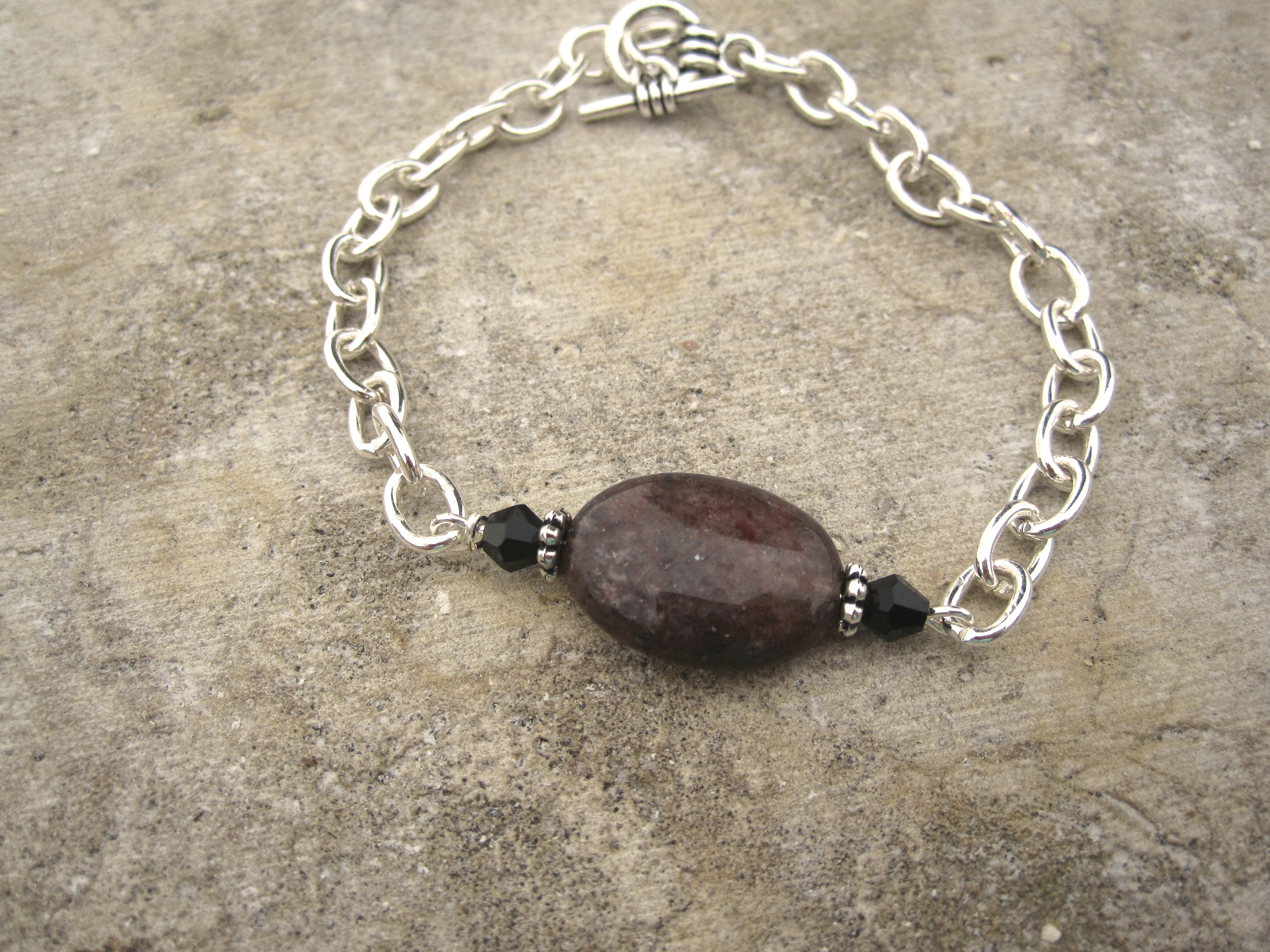 Maroon Stone Bracelet