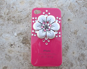Pink Rhinestoned iPhone Case