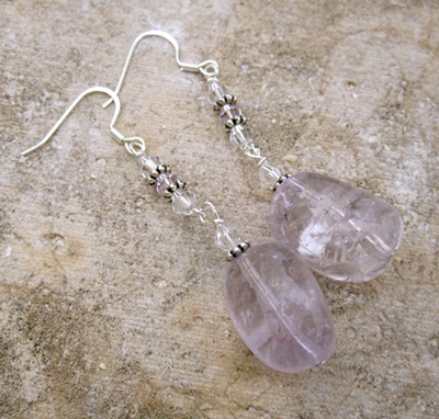 Purple Stone Earrings
